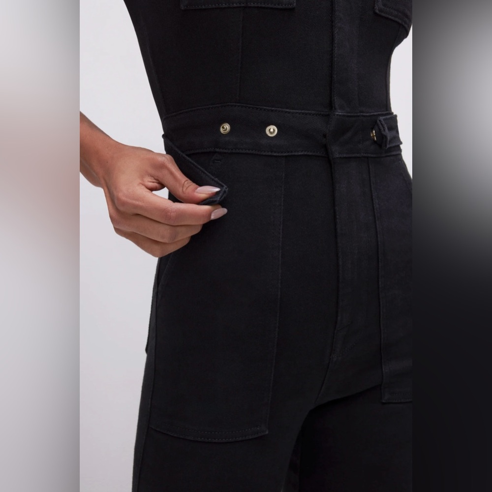 Good American fit for success black denim jumpsuit - Picture 9 of 14